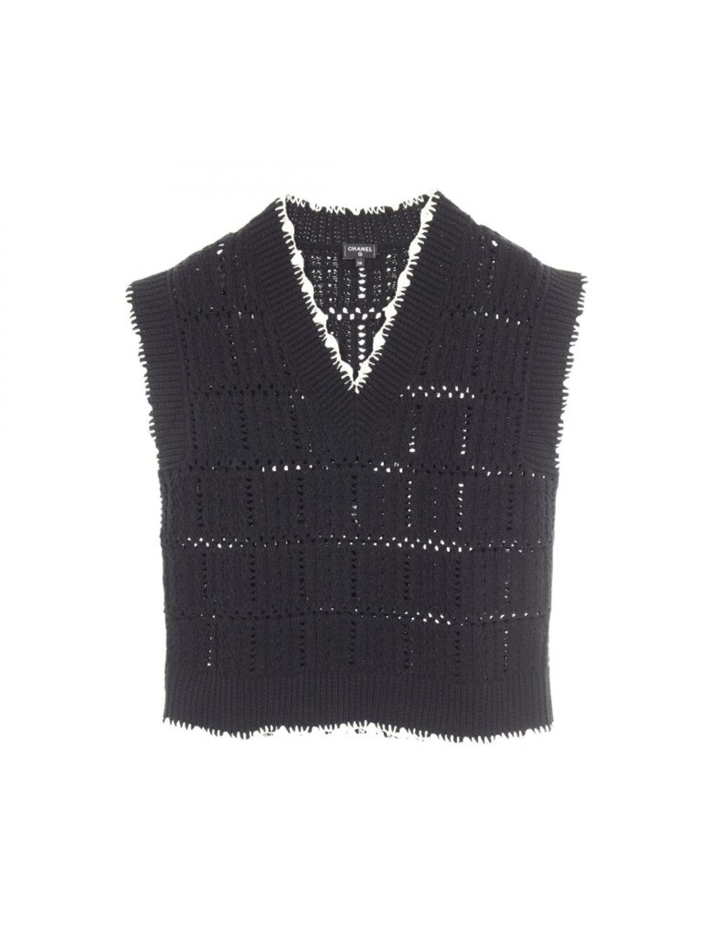 Chanel Vest V-neck Knit Cotton